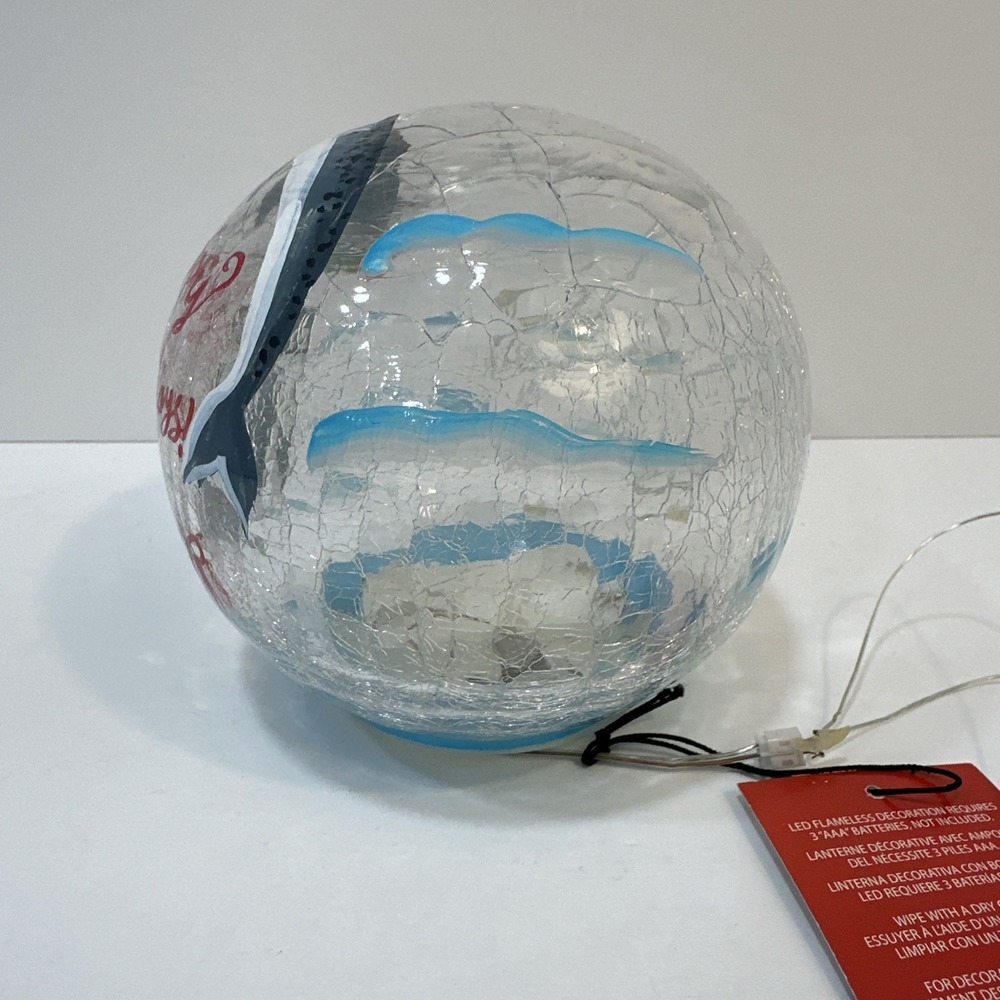 Luminance Collection Happy Narwhalidays Light Up Globe Christmas Arctic NWT - Picture 6 of 10